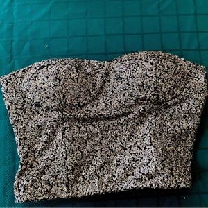 TCEC Gold Sequin strapless